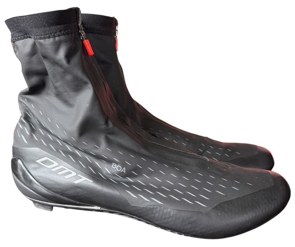 DMT WKR1 Cycling Shoes Winter Knit Road Black Orange Mens 47
